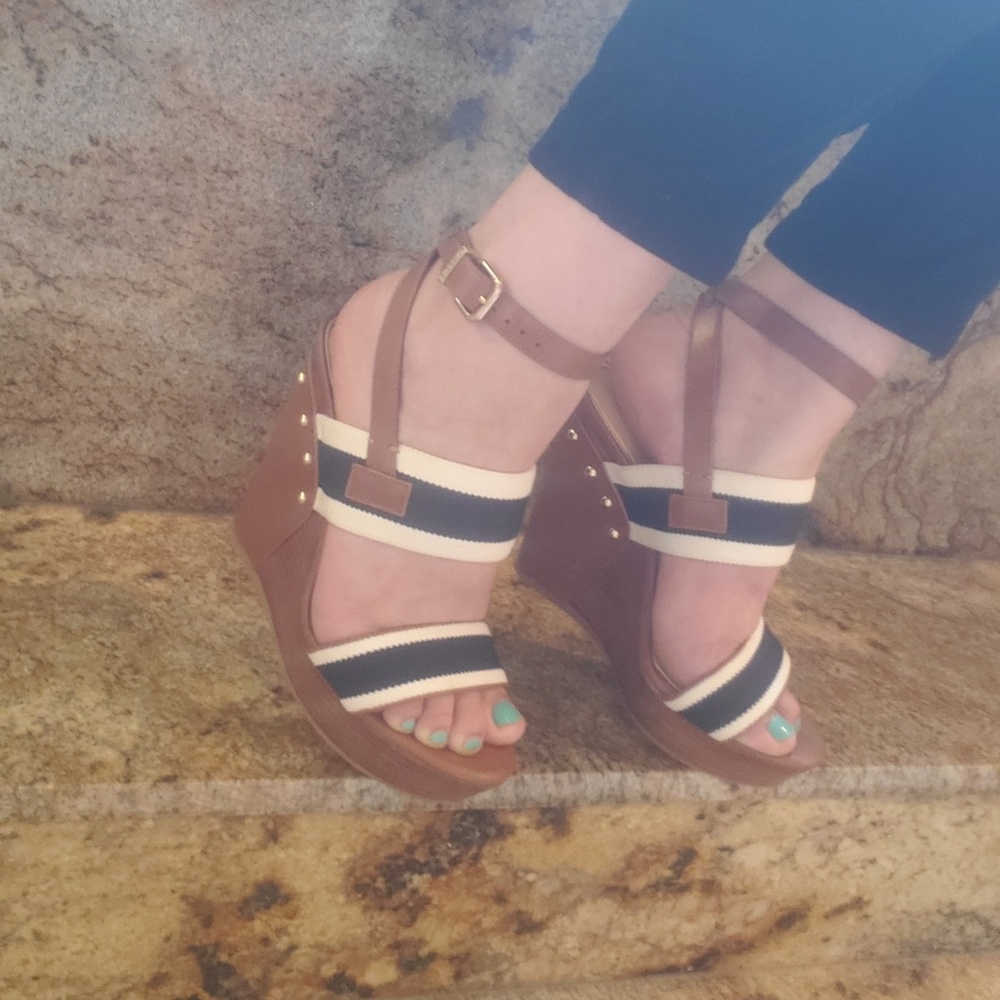 Gianni Binni Nautical Wedge Sandals